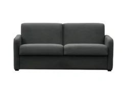 Canapé Tissu Gris Foncé Convertible Express LISSA - 3 Places.