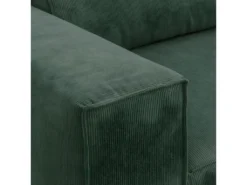 Canapé Convertible 3 Places Avec Coffre De Rangement En Velours Fines Côtes Vert - Harper -Canapé Soldes Boutique canape 8909285