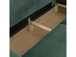 Canapé Convertible 3 Places Avec Coffre De Rangement En Velours Fines Côtes Vert - Harper -Canapé Soldes Boutique canape 8909287