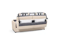 Canapé Tissu Beige Convertible Express LISSA - 3 Places. -Canapé Soldes Boutique canape 8911333