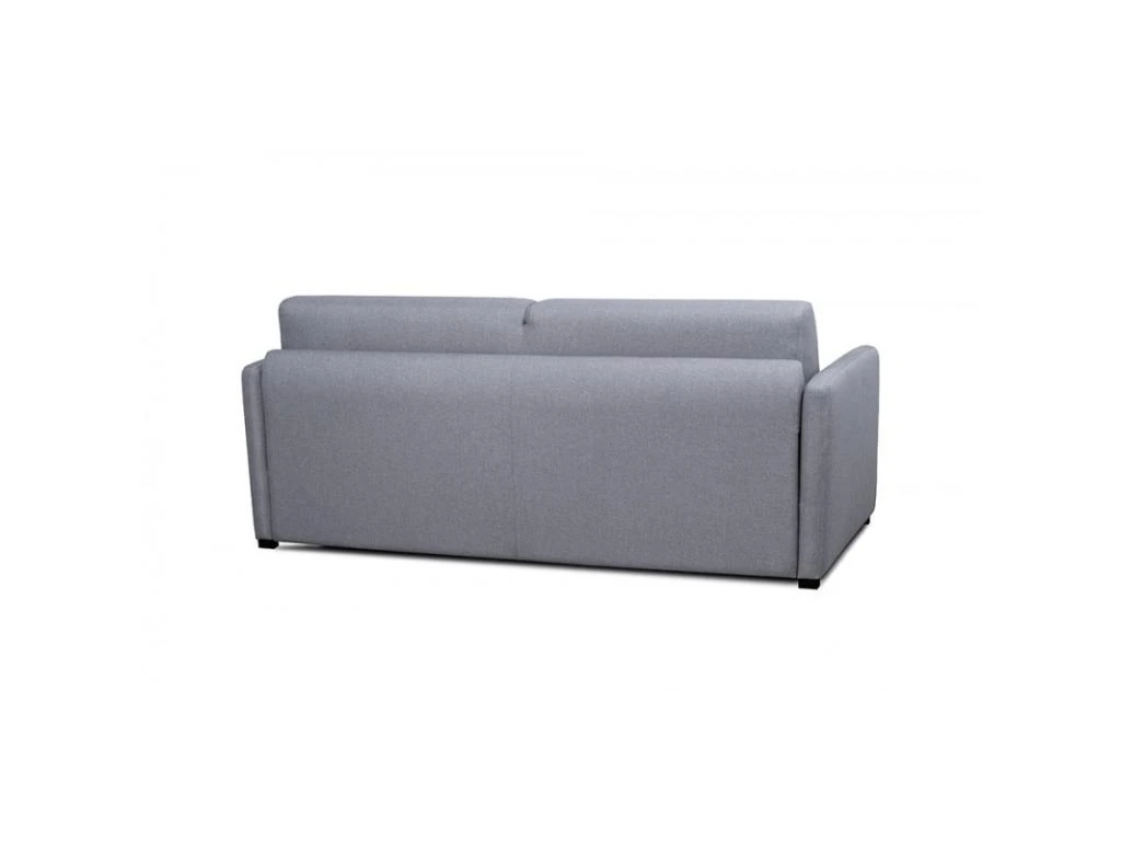 Canapé Tissu Gris Clair Convertible Express LISSA - 3 Places. 2 Canapé Tissu Gris Clair Convertible Express LISSA - 3 Places. – Image 2