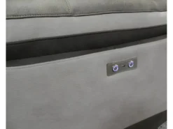 Canapé Relaxation 2 Places Motorisé En Tissu Bicolore Taupe - CLARA -Canapé Soldes Boutique canape 8914591