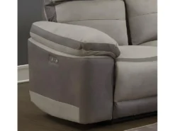 Canapé Relaxation 2 Places Motorisé En Tissu Bicolore Beige - CLARA 7 Canapé Relaxation 2 Places Motorisé En Tissu Bicolore Beige - CLARA -Canapé Soldes Boutique canape 8914599