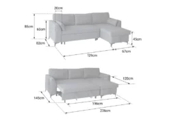 Canapé D'angle Convertible LOGAN 3 Places Gris Chiné - HAPPY GARDEN 9 Canapé D'angle Convertible LOGAN 3 Places Gris Chiné - HAPPY GARDEN -Canapé Soldes Boutique canape 9168929