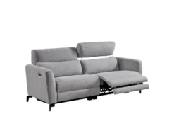 MUMBAI - Canapé Relax Electrique 3 Places Gris Foncé -Canapé Soldes Boutique canape 9170579
