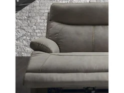 CORDOUE - Canapé Relax Electrique 3 Places Tissu Gris -Canapé Soldes Boutique canape 9170991