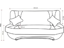Canapé 3 Places Convertible Et Espace De Rangement - Bicolore Anthracite / Vert - En Tissu De Qualité, EWIN -Canapé Soldes Boutique canape 9475903