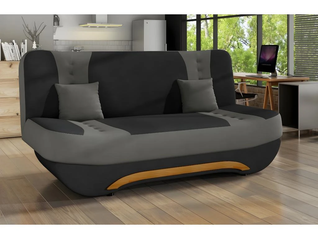Canapé 3 Places Convertible Et Espace De Rangement - Bicolore Anthracite / Gris Clair - En Tissu De Qualité, EWIN 2 Canapé 3 Places Convertible Et Espace De Rangement - Bicolore Anthracite / Gris Clair - En Tissu De Qualité, EWIN – Image 2