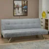 Banquette Canapé Convertible 3 Places Gris Clair - SOLVEIG I