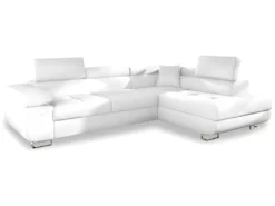 Canapé D'angle Droit Convertible Marius Simili Blanc -Canapé Soldes Boutique canape 9480097