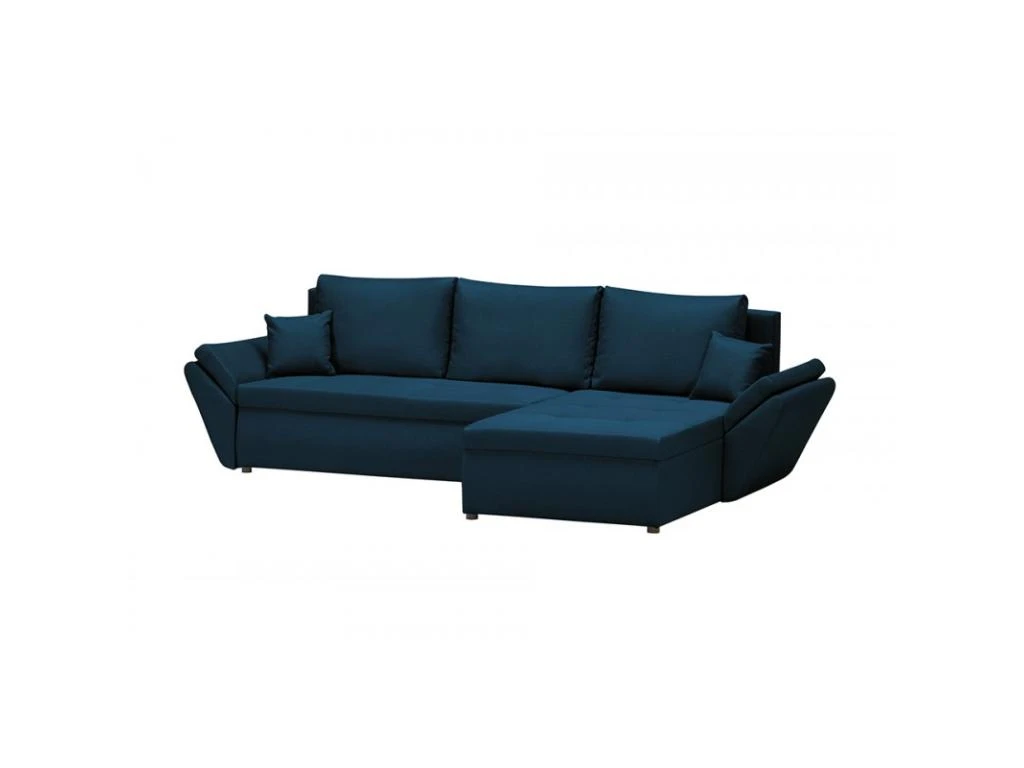 Canapé D'angle Réversible Et Convertible HELIX, Couleur Bleu Pétrole, 4 Places Avec Coffre De Rangement 3 Canapé D'angle Réversible Et Convertible HELIX, Couleur Bleu Pétrole, 4 Places Avec Coffre De Rangement – Image 3