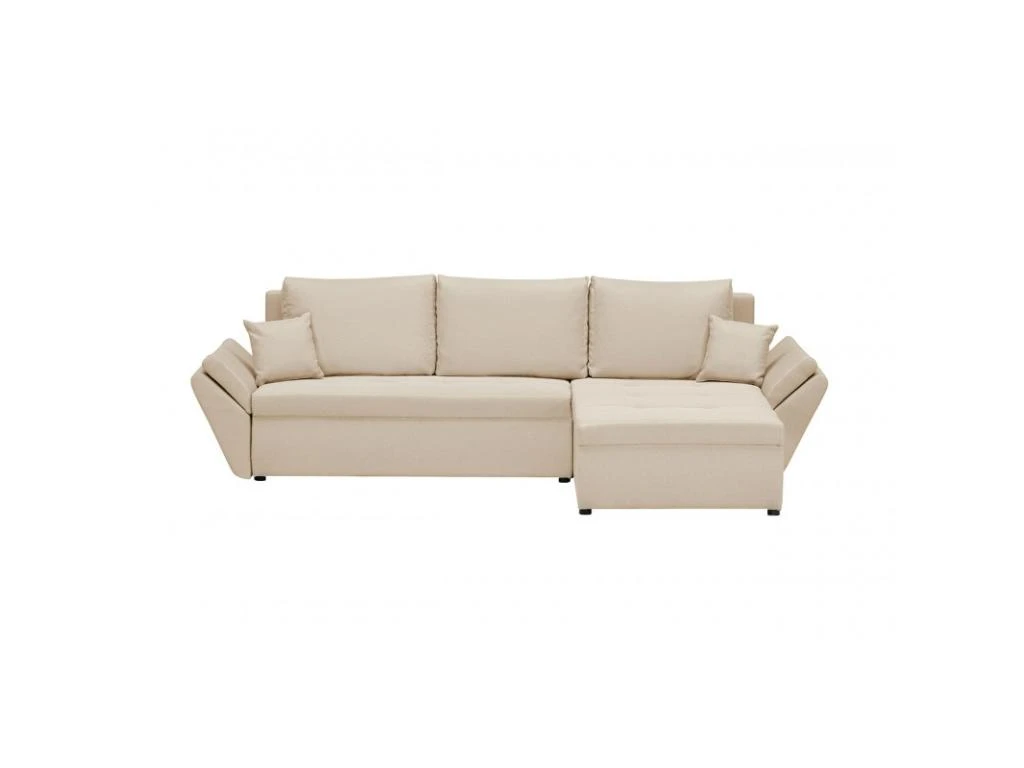 Canapé D'angle Réversible Et Convertible HELIX, Couleur Beige, 4 Places Avec Coffre De Rangement 1 Canapé D'angle Réversible Et Convertible HELIX, Couleur Beige, 4 Places Avec Coffre De Rangement