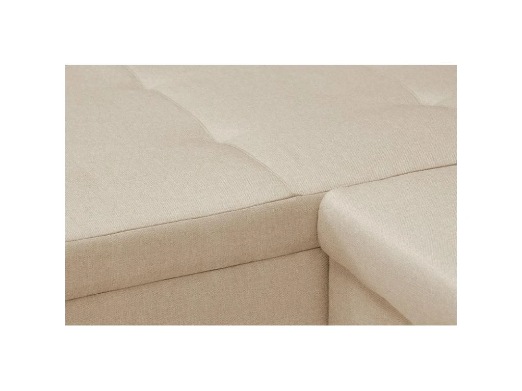 Canapé D'angle Réversible Et Convertible HELIX, Couleur Beige, 4 Places Avec Coffre De Rangement 4 Canapé D'angle Réversible Et Convertible HELIX, Couleur Beige, 4 Places Avec Coffre De Rangement – Image 4