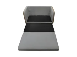 Canapé Déplimousse Convertible 120x190cm En Tissu Gris - ENZIO 7 Canapé Déplimousse Convertible 120x190cm En Tissu Gris - ENZIO -Canapé Soldes Boutique canape 9482545