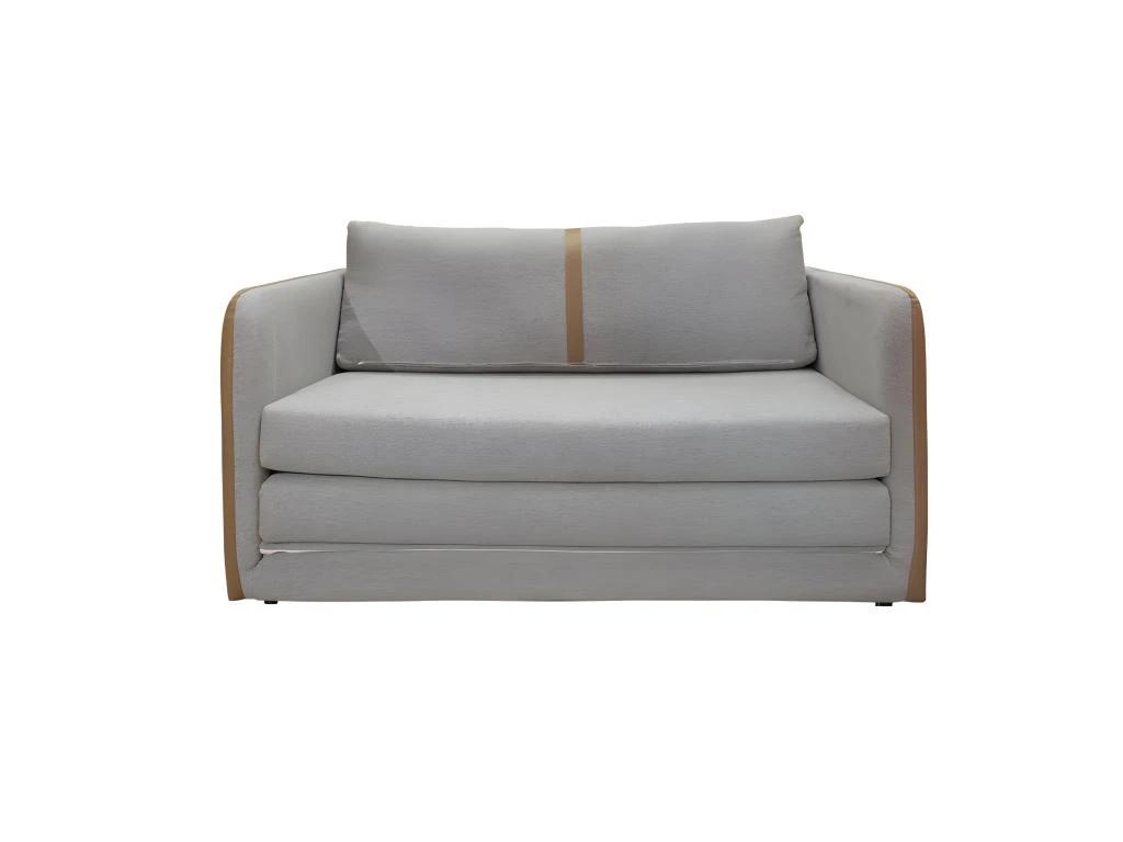 Canapé Déplimousse Convertible 120x190cm En Tissu Gris - ENZIO 4 Canapé Déplimousse Convertible 120x190cm En Tissu Gris - ENZIO – Image 4