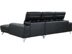 Canapé D'angle Cuir Reconstitué Et PVC "Leicester" - 4 Places - Noir - Angle Droit -Canapé Soldes Boutique canape 9483745