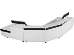 Canapé D'angle Cuir Reconstitué Et PVC "Montréal" - 5 Places - Blanc - Angle Droit -Canapé Soldes Boutique canape 9484885