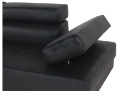 Canapé D'angle Gauche Avec Têtières Relevables Charly Noir -Canapé Soldes Boutique canape 9989539