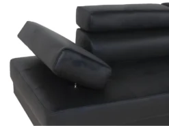 Canapé D'angle Droit Avec Têtières Relevables Charly Noir -Canapé Soldes Boutique canape 9989711