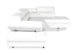 Canapé D'angle Droit Avec Têtières Relevables Charly Blanc -Canapé Soldes Boutique canape 9990025