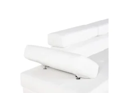 Canapé D'angle Droit Avec Têtières Relevables Charly Blanc -Canapé Soldes Boutique canape 9990027