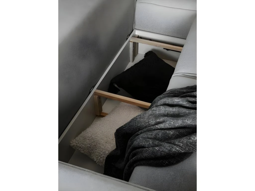 Canapé D'angle Convertible - SIDNEY VELOURS - En Tissu Luxe - 5/6 Places, Gris Foncé, Angle Droit (vu De Face) 4 Canapé D'angle Convertible - SIDNEY VELOURS - En Tissu Luxe - 5/6 Places, Gris Foncé, Angle Droit (vu De Face) – Image 4