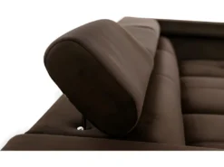 Canapé D'angle Convertible - ERWAN - En Tissu Luxe 5 Places, Chocolat, Angle Gauche (vu De Face) -Canapé Soldes Boutique canape 9992677