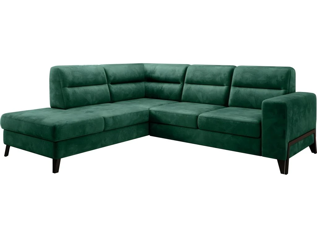 Canapé D'angle Convertible - CASTA VELOURS - En Tissu Luxe, VERT, 5/6 Places, Angle Gauche (vu De Face) 3 Canapé D'angle Convertible - CASTA VELOURS - En Tissu Luxe, VERT, 5/6 Places, Angle Gauche (vu De Face) – Image 3