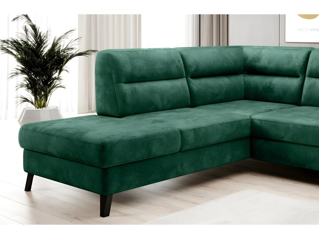 Canapé D'angle Convertible - CASTA VELOURS - En Tissu Luxe, VERT, 5/6 Places, Angle Gauche (vu De Face) 5 Canapé D'angle Convertible - CASTA VELOURS - En Tissu Luxe, VERT, 5/6 Places, Angle Gauche (vu De Face) – Image 5