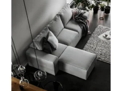 Canapé D'angle Convertible - SIDNEY VELOURS - En Tissu Luxe - 5/6 Places, Gris Foncé, Angle Gauche (vu De Face) -Canapé Soldes Boutique canape 9995967