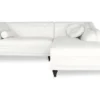 Canapé D'angle Droit Empire Blanc Style Chesterfield
