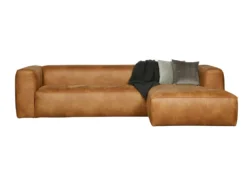 BEAN - Canapé D'angle Droit 5 Places Eco Cuir Marron L305 -Canapé Soldes Boutique ensemble canape 12671091