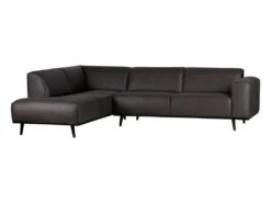 STATEMENT - Canapé D'angle Gauche 4 Places Eco Cuir Gris -Canapé Soldes Boutique ensemble canape 13263041