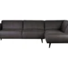 STATEMENT - Canapé D'angle Droit 4 Paces Eco Cuir Gris