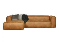 BEAN - Canapé D'angle Gauche 5 Places Eco Cuir Marron L305 -Canapé Soldes Boutique ensemble canape 9490665